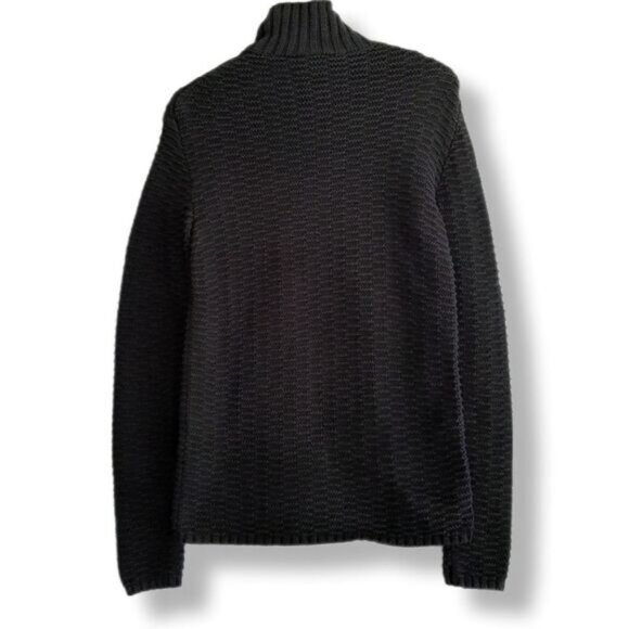 ARMANI EXCHANGE 100% Cotton Side Zip Sweater Textured Knit Sz S - Picture 7 of 11